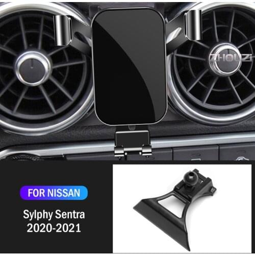 Car Mobile Phone Holder For Nissan Sentra Sylphy B18 2020 2021 Air Vent Mounts Stand GPS Gravity Navigation Bracket Accessories