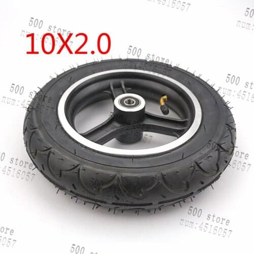 Free shipping10x2 wheel 10x2 inner outer tire aluminum rims hub for 10inch electric scooter balancing car wheel ATV Quad Go Kart