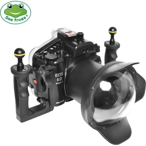 40M Underwater Camera Bag Case For Canon 6D Mark II Waterproof Camera Housing With Tray 16-35mm lens For Diving Swimming Surfing