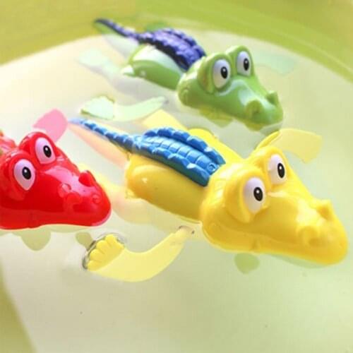 Baby Bath Swimming Toy Clockwork Wind up Bath Diver Swimming Toys For Kids in Pool Bathroom Cartoon Battery Crocodile Toys