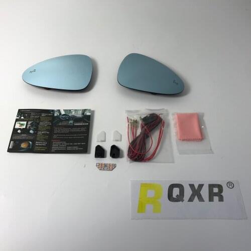 FOR Porsche Panamera Panoramic Rear View Blue Mirror Glass Led Turn Signal Heating Blind Spot Monitor