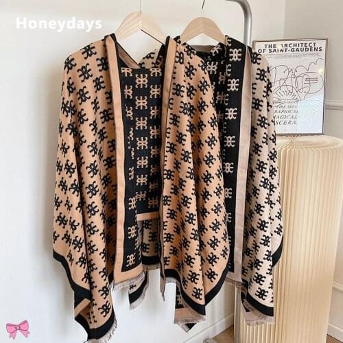 Classic Leopard Print Cashmere Scarf Ladies Winter Thick Warm Shawl Air Conditioning Shawls Design Soft Tassel Neck Scarves Gift