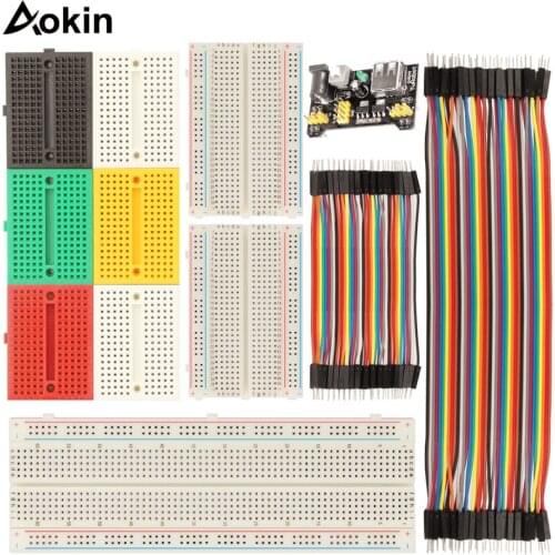 Solderless Breadboard 170/400/830 Tie Point Prototype Breadboard power supply for Arduino with 80 pcs Dupont wire