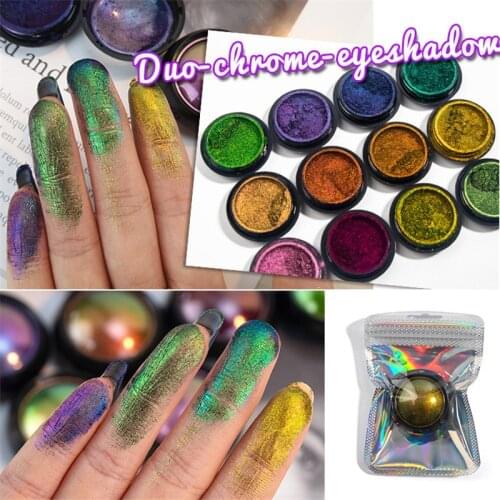 Multi Chrome Eyeshadow Glitter Eyeshadow Palette Metallic Shiny Eye Shadow Pallete Powder Pigment Eyes Makeup Party Cosmetic