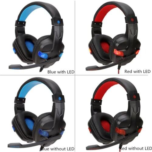 SY860MV Over-the-head Headphone With Noise-canceling Microphone Wired Stereo Bass Ergonomically Designed Headsets With LED Light