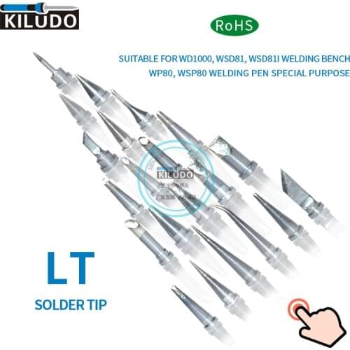 KILUDO 5pcs Soldering Iron Tip Lead-free Solder Welding Head for Weller WSD81 WD1000 WSP80