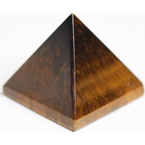 Natural Tiger Eye Meditation Quartz Crystal Tiger Eye Pyramid Stone Chakra Stone healing Reiki Natural Stone Home Decoration Gif