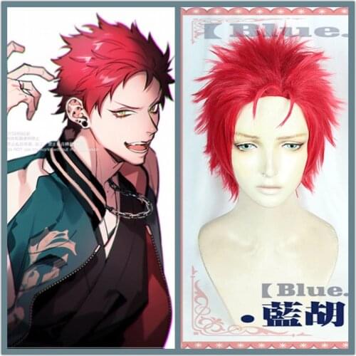 Division Rap Battle Division Bad Ass Temple Cosplay Kuko Harai Costume DRB Evil Monk Wig Hypnosis MIC Cosplay Short Red Hair Wig