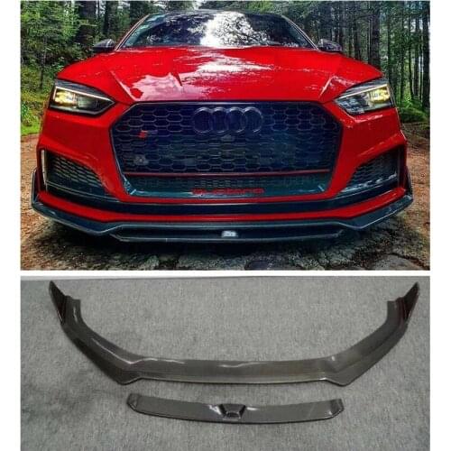 Carbon Fiber Spoiler+Bumper Front Lip +Rear Bumper Diffuser Side skirts Protector Fits For Audi A5 S5 2017-2020
