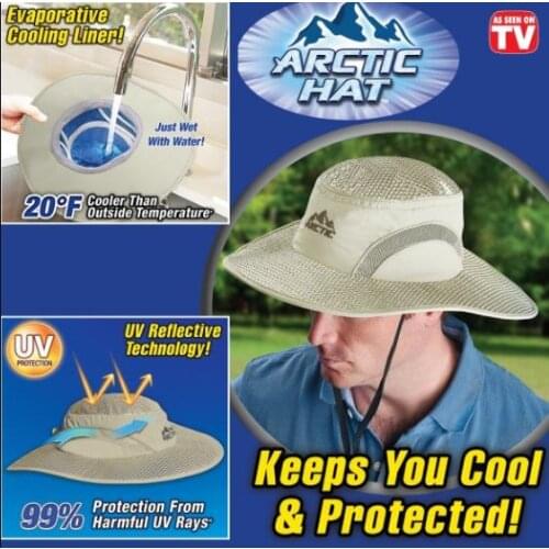 Hot Fishing Caps Summer Wide-Brimmed Sun Hat UV Protection Arctic Hat Cooling Ice Hat Sunscreen Outdoor Fishing Fisherman Hat