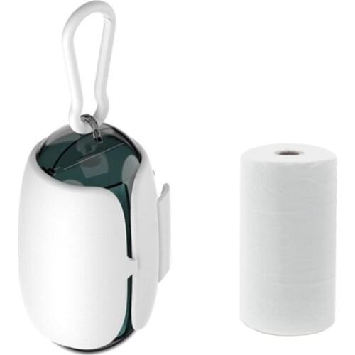 Puppy Pick Up Poop Bag Holder Transparent Shell Dog Waste Bag Dispenser Leash Attachment Portable Pet Dog Accessories