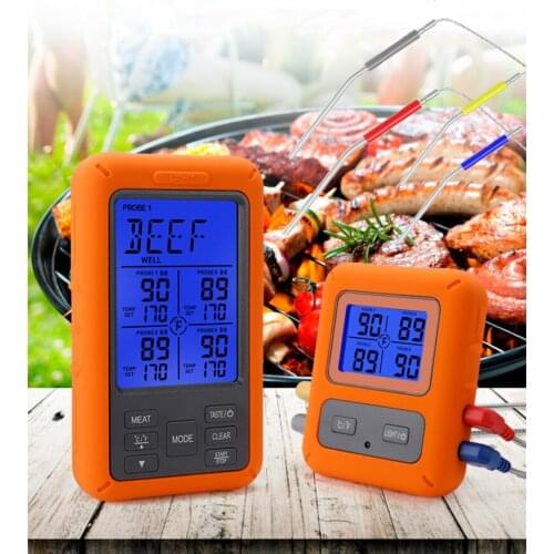 Wireless Food Thermometer Home Kitchen Remote Barbecue Thermometer Digital Display Barbecue Thermometer