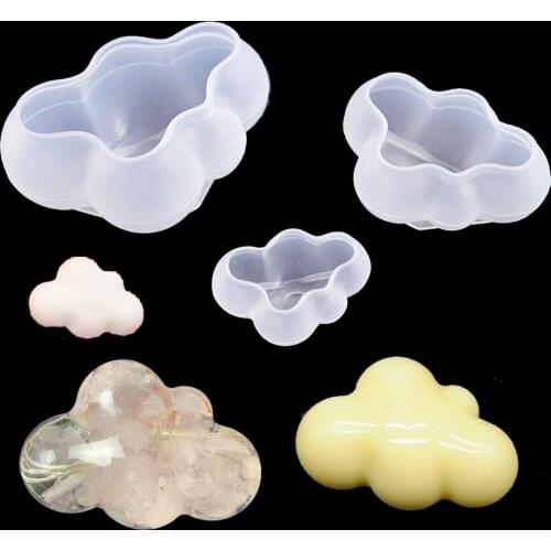 Cute 3D transparent cloud shape Silicon Molds For Epoxy Resin crystal Making Jewelry pendant decoration tools 3 style for choose