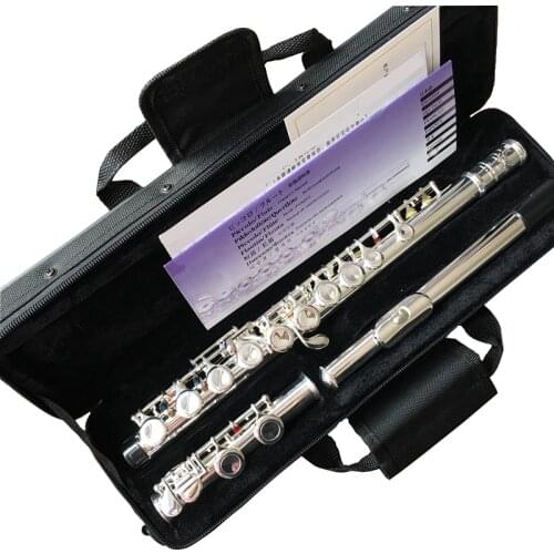 Top Japan flute YF-471 16 Holes Silver Plated Transverse Flauta obturator C Key with E key music instrument Dizi