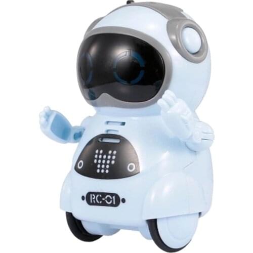 Intelligent Mini Pocket Robot Walk Music Dance Light Voice Recognition Conversation Repeat Smart Kids Toy Interactive