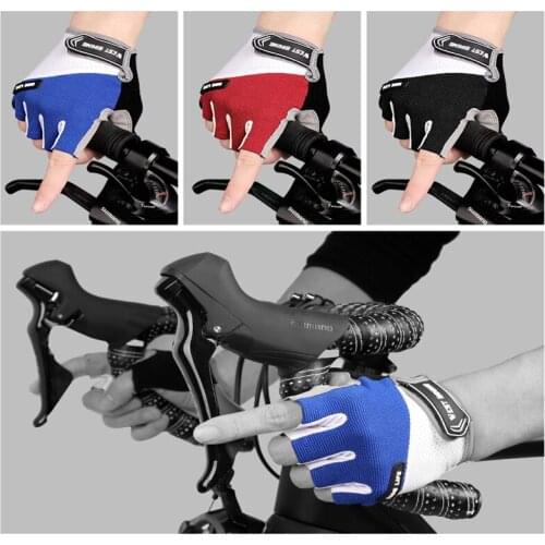 Bicycle Gloves Half Finger Men Women Summer MTB Bike Gloves Road Mountain Breathable Shockproof Bicycle Gloves Anti-Slip Gloves
