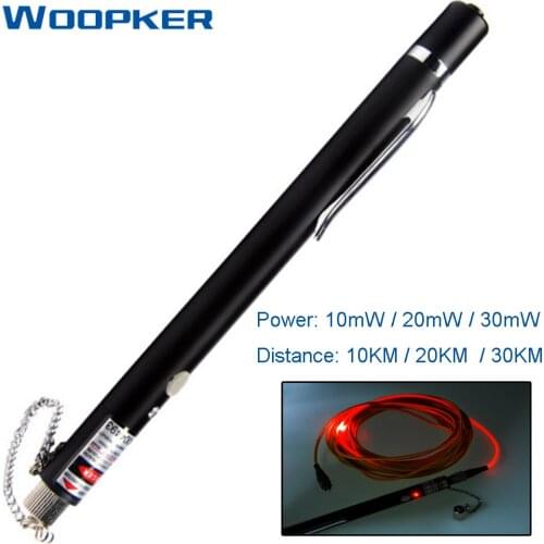 Fiber Optic Visual Fault Tester 10mW 20mW 30mW Red Laser Pen Cable Checking Tools mit 2.5mm Universal Adapter