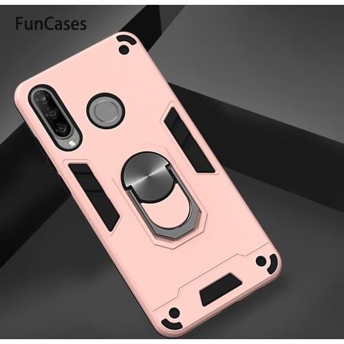 Rotating Stand Smartphone Cases For ajax Huawei P30 Lite Transparent Etui sFor Hoesje Huawei coque Nova 4E Soft Silicone Cover