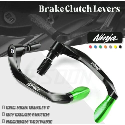 For KAWASAKI Ninja NINJA 250 300 400 650 1000 ZX-6R ZX-10R Motorcycle Handlebar Grips Guard Brake Clutch Levers Guard Protector