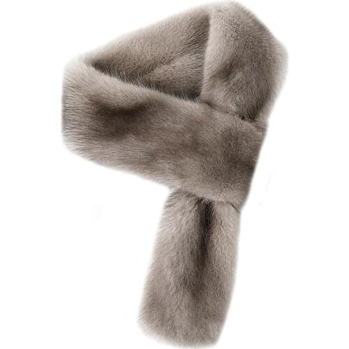 ZDFURS* Women Mink Fur Scarves Korean Style High Quality Genuine Fur Collars Mufflers Double Face Warm Wraps Neck Warmer New