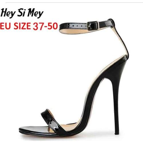 Big size Eu 37-50 ladies sandals Women Super High Heels Party Wedding sexy Fashion Gladiator Shoe New sandal Sandalia Feminina
