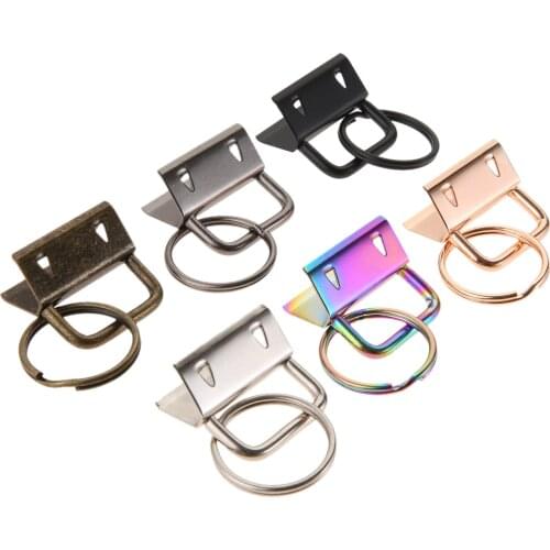10Pcs Key Chain Fob Hardware Diy Webbing Ribbon Tail Clips With Key Ring For Belts Suitcases Bags Luggage Strap Parts