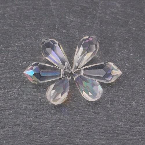 10pcs/lot 20mm Rainbow Colorful Austria Czech Glass Water drop faceted Crystal Beads Curtains Dress Beads Sewing Clothes Crafts