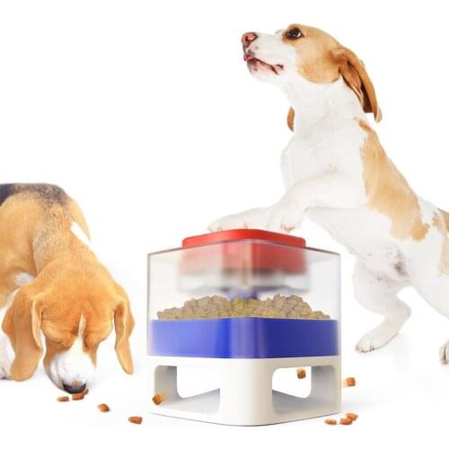 2 in 1 Dog Feeder Bowl Pet Toy Interactive Fun Cat Automatic Dog Cat Food Dispenser Cat Food Bowl Multifunctional Pet Product