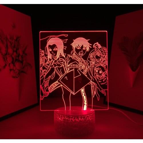 KINGDOM Anime Figure 3D LED Lamp Cool Child Gift for Battery RGB Touch USB Room Decoration Night Light Manga Desk Lamp