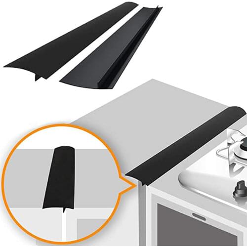 53cm Silicone Stove Gap Covers Heat Resistant Stove Counter Oven Gap Filler Sealing Spills Gap Fillers Kitchen Supplies