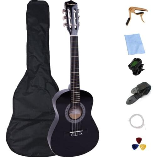 30 Inch 6 String Guitarra Classical Guitar Basswood Wooden Home-schooling performance Beginner Capo Strings Picks Tuner CGT301