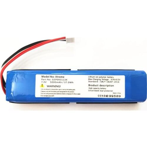 10PCS/LOT New Replacement 5000mah 37.0Wh Battery for JBL xtreme 1 extreme Xtreme1 GSP0931134 Speaker Battery