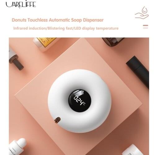 Uareliffe Touchless Automatic Soap Dispenser Donuts USB Charging Smart Foam Machine Infrared Sensor Hand Sanitizer Dispenser