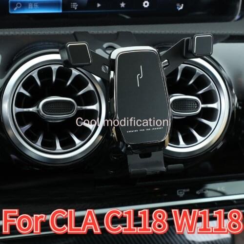 Car phone holder for Mercedes-Benz cla C118 W118 cla250 200 220 amg phone stand Interior Air outlet navigation bracket 2020