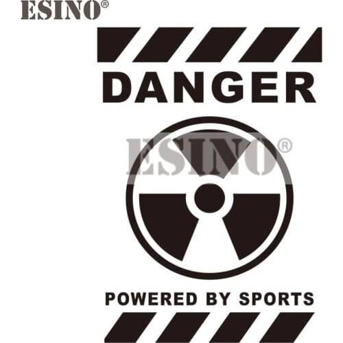 Car Styling Danger Powered By Sports PVC 3D Carving Creative Auto Decal Sticker Bumper Body Creative Pattern Vinyl