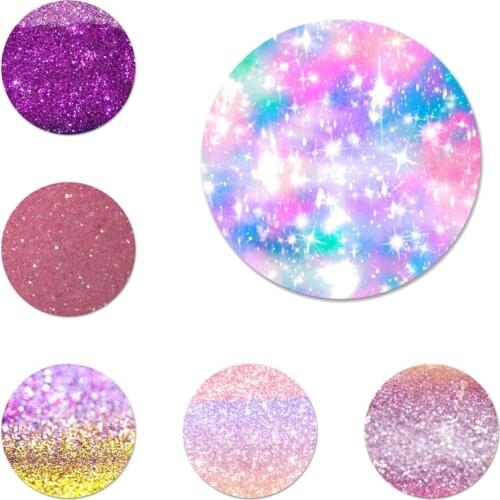 58mm Artwork Pastel Sparkle Glitter Kawaii Icons Pins Badge Decoration Brooches Metal Badges For Backpack Decoration