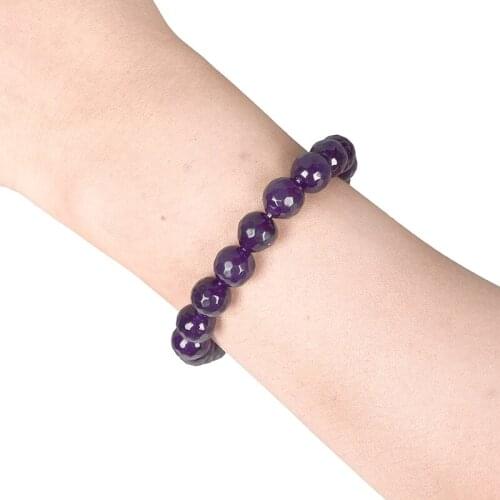 Cutting Deep Purple size for 10mm Violet Crystal making fashion style Bracelets For girls ladies gifts