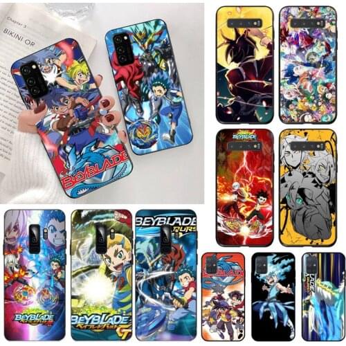 CUTEWANAN Beyblade Burst Black TPU Soft Phone Case Cover for Samsung S20 plus Ultra S6 S7 edge S8 S9 plus S10 5G lite 2020