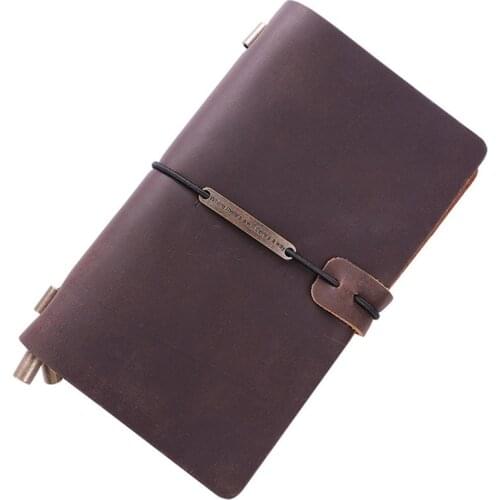 DIY Travel Journal Genuine Leather Handmade Travelers Notebook Journal Planner Agenda Diary Vintage Writing Recording