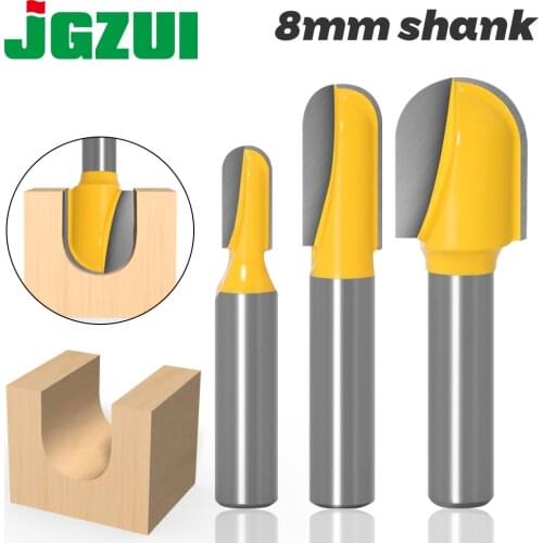 1PC 8mm Shank router bit carbide end mill tool Long Blade Round Nose Bit Core Box Router Bit