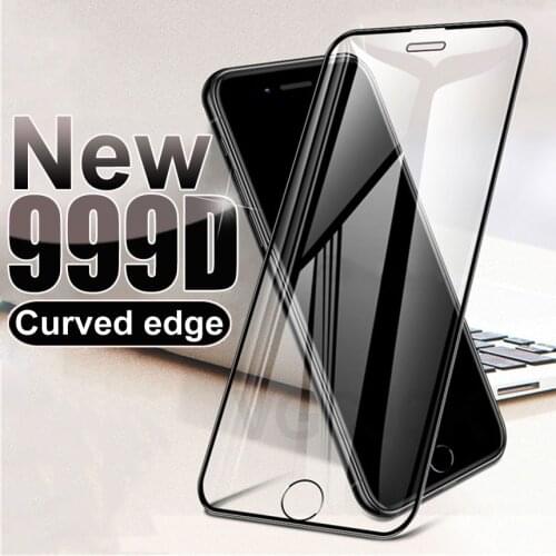 999D Curved Protective Glass For iPhone 7 8 6 6S Plus SE 2020 Glass Screen Protector iPhone X XS 11 Pro Xs Max XR Glas Film Case