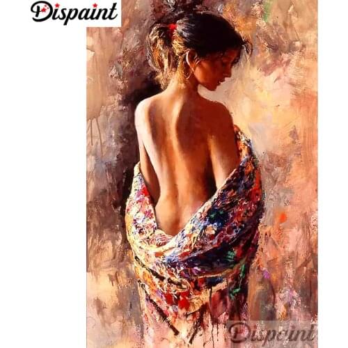 Dispaint Full Square/Round Drill 5D DIY Diamond Painting "Woman back" Embroidery Cross Stitch 3D Home Decor A10752