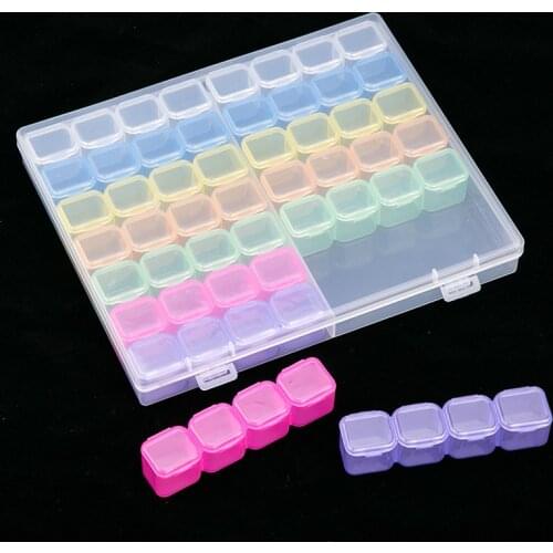 56/28 Grid 5d Diamond Painting Tools Storage Box Diamond Painting Accessories Drill Storage Boxes Transparent Container