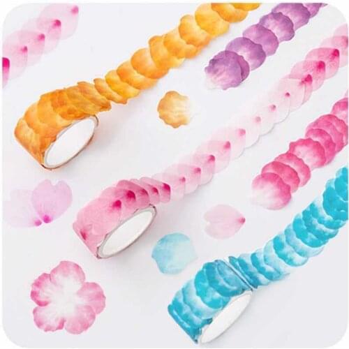 5 colors Big Flower shaped washi tapes paper petal sticker