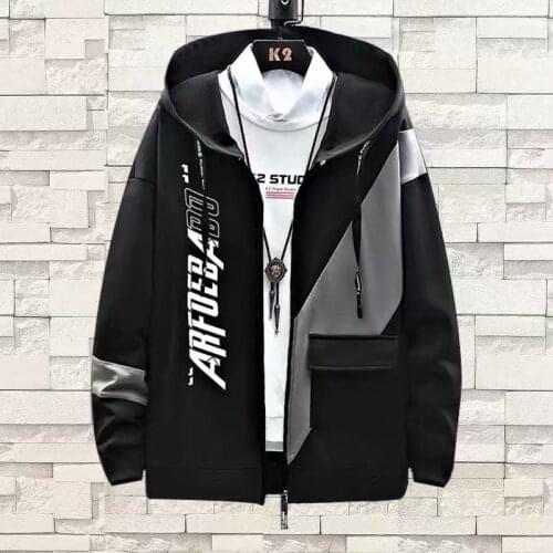 Man Zipper Hoodies Harajuku Sweatshirt Tops T-shirt Korean Fashion Streetwear Hip Hop Mens Clothes Lounge Wear Oversized Hoodie