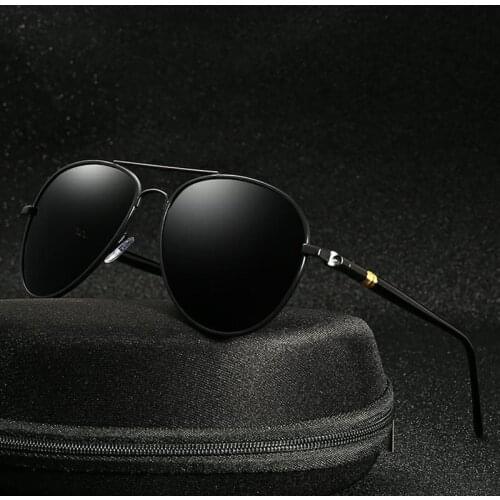 Aviation Metal Frame Quality Oversized Spring Leg Alloy Men Sunglasses Polarized Brand Design Pilot Male Sun Glasses Driving
