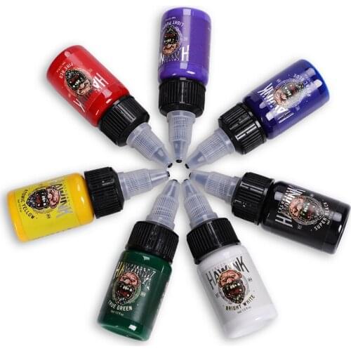 7pcs Professional Tattoo Ink Set for Body Art Natural Plant Permanent Pigment Paint Tattoo Ink Set