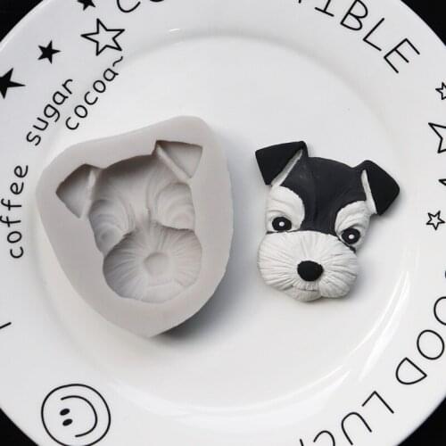 Weird Schnauzer Fondant Silicone Mold Epoxy Mold Cake Decoration Ultra Light Clay Mold Silicone Molds