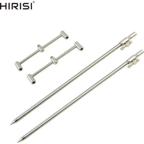 Stainless Steel Carp Fishing Rod Pod with 2 piece Bank Sticks And 2 piece Buzz Bars Set Rod Support