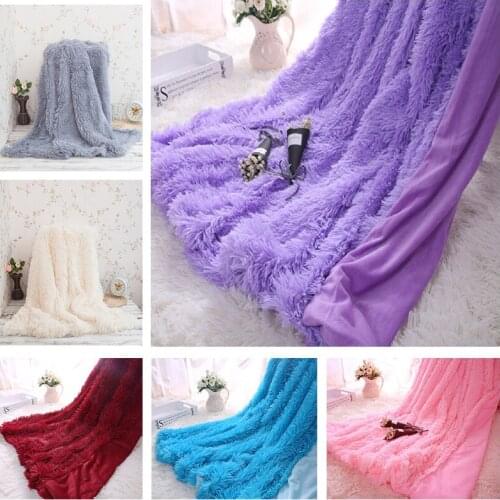 Blanket Super Soft Long Shaggy Fuzzy Fur Faux Fur Warm Elegant Cozy With Fluffy Sherpa Throw Blanket